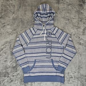Burton Blue Stripped Woman's Hoodie Size Medium